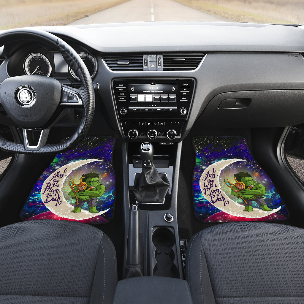 Hulk And Loki Love You To The Moon Galaxy Car Mats