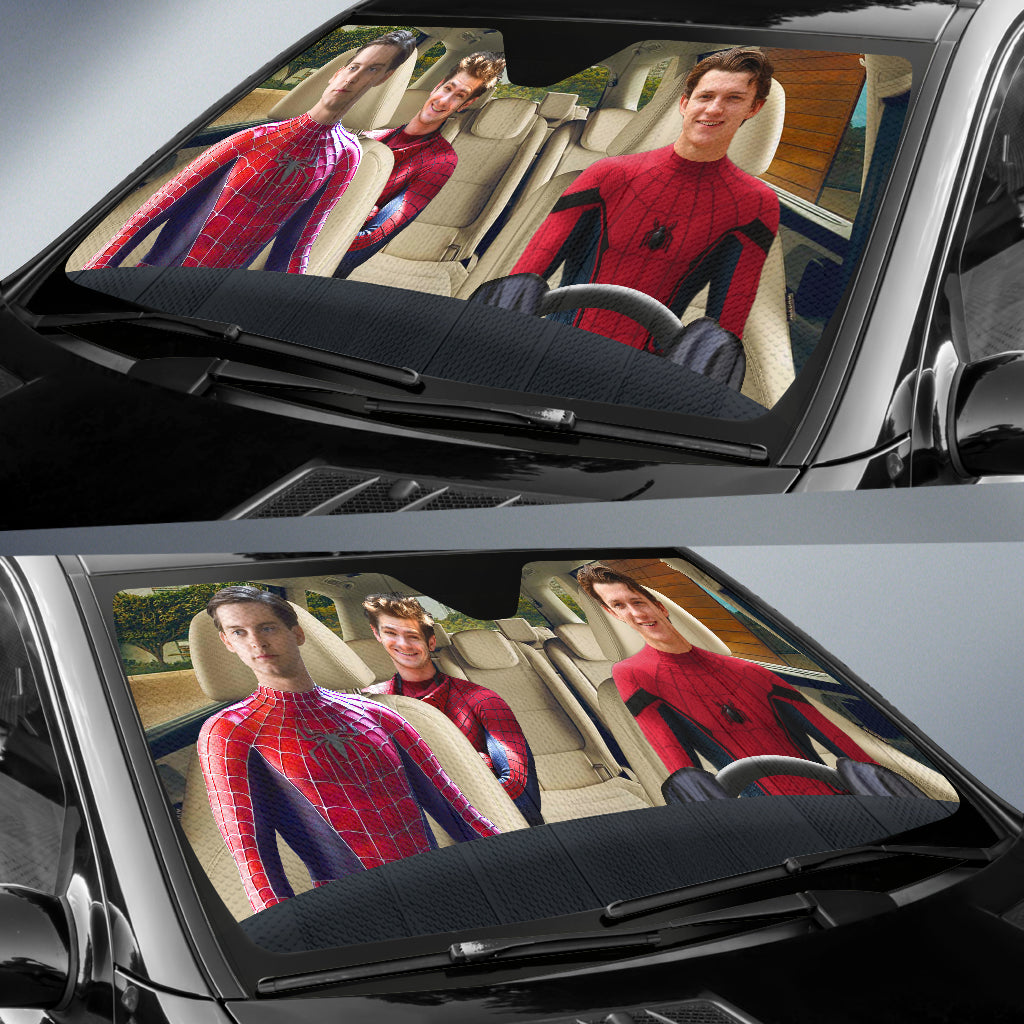 SpiderMans Car Auto Sunshades