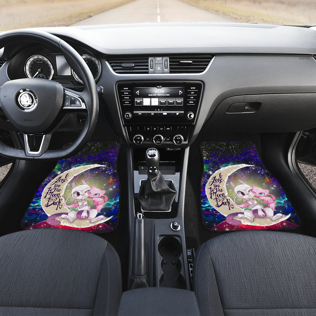 Pokemon Couple Mew Mewtwo Love You To The Moon Galaxy Car Mats