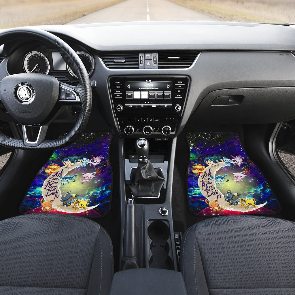 Eevee Evolution Pokemon Love You To The Moon Galaxy Car Mats