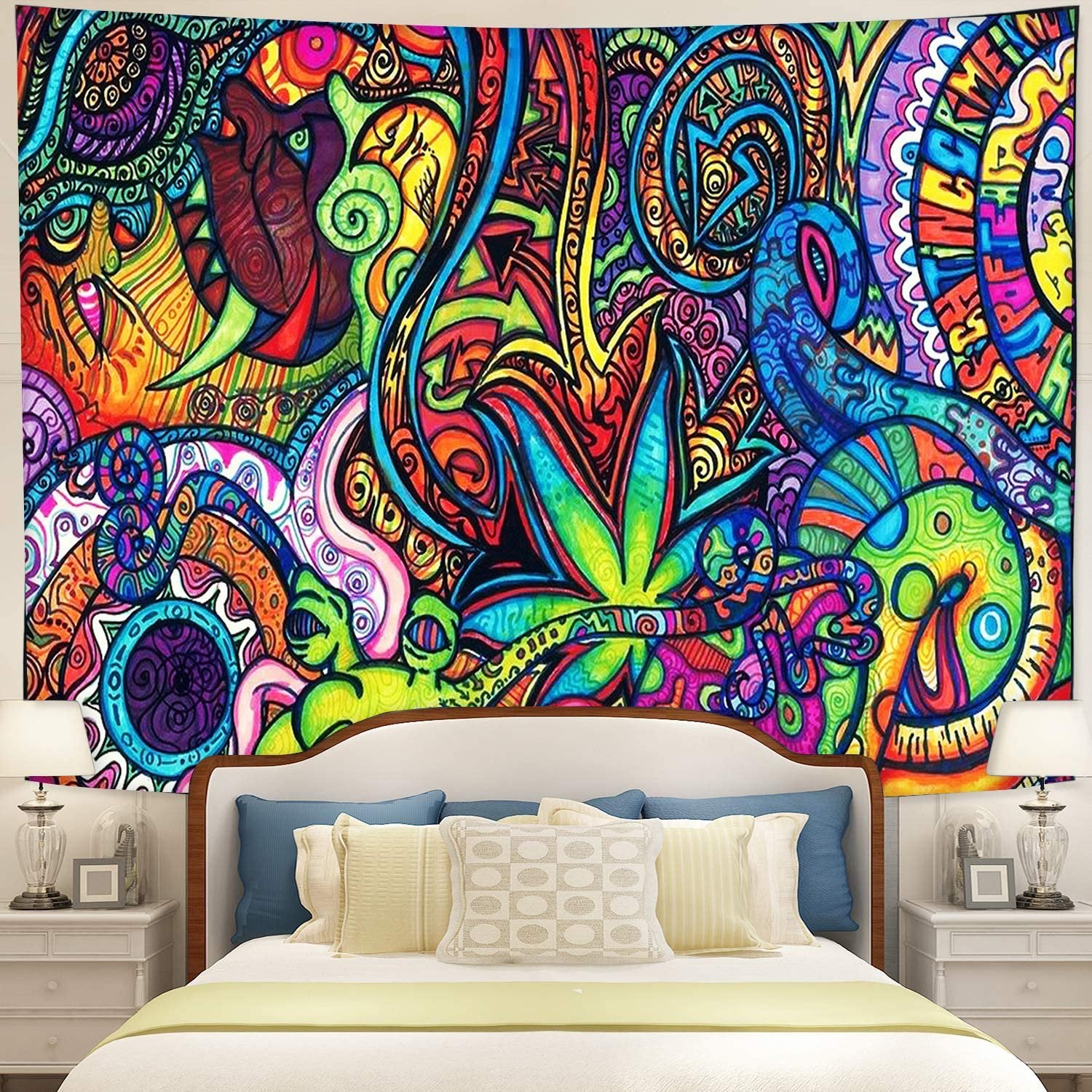 Hippie Psychedelic Abstract Tapestry Room Decor