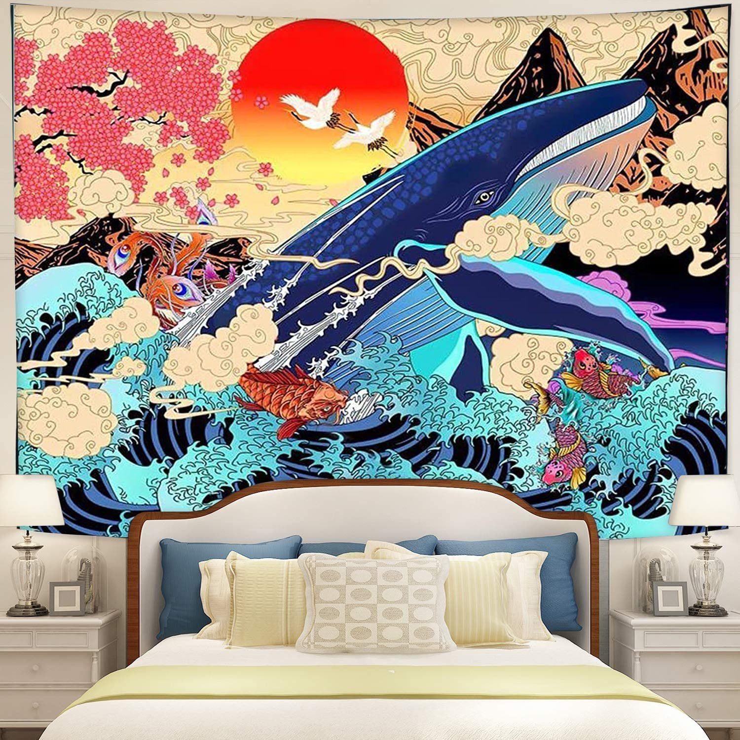 Hokusai Japanese Tapestry Room Decor