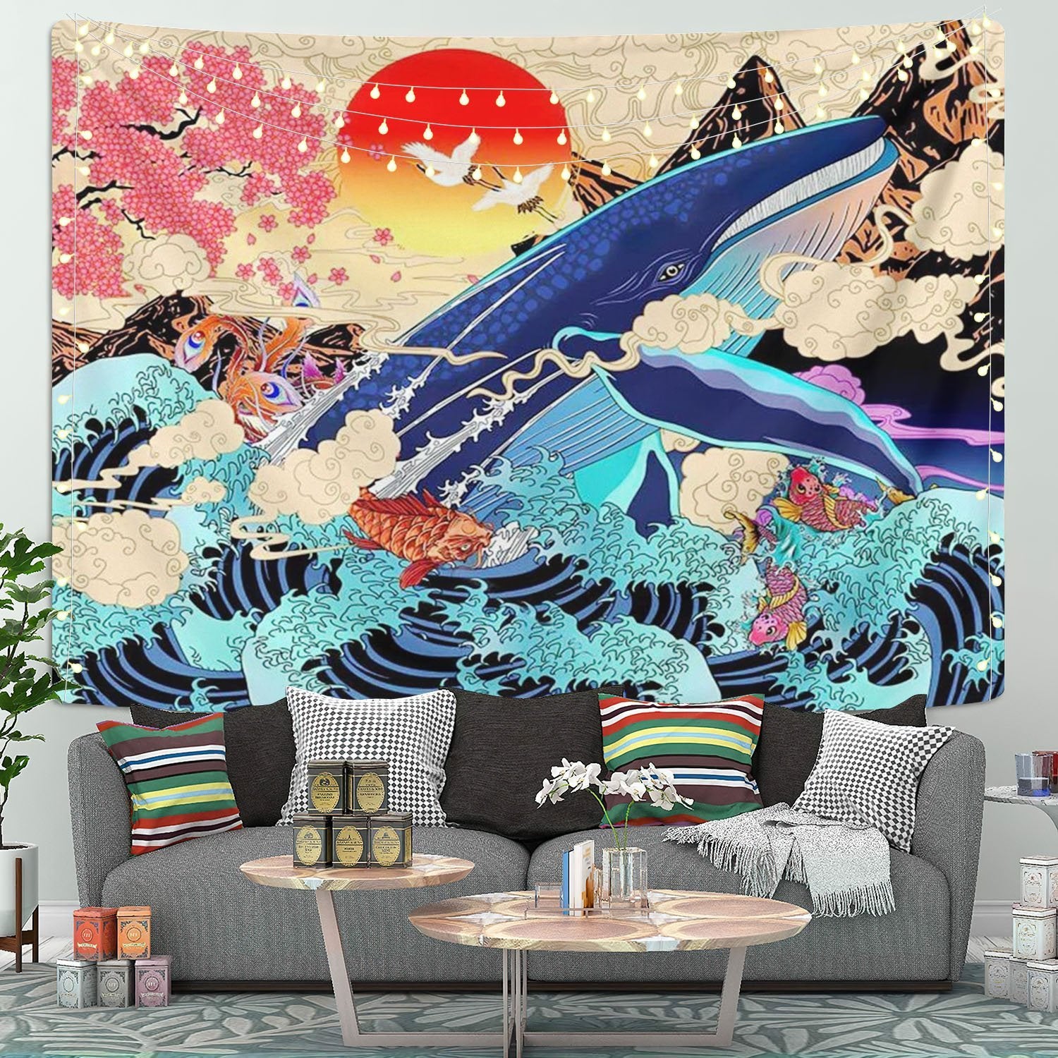 Hokusai Japanese Tapestry Room Decor