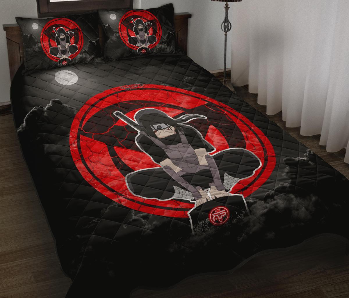 Itachi Anbu Sharingan Accessories Premium Custom Quilt Bed Sets