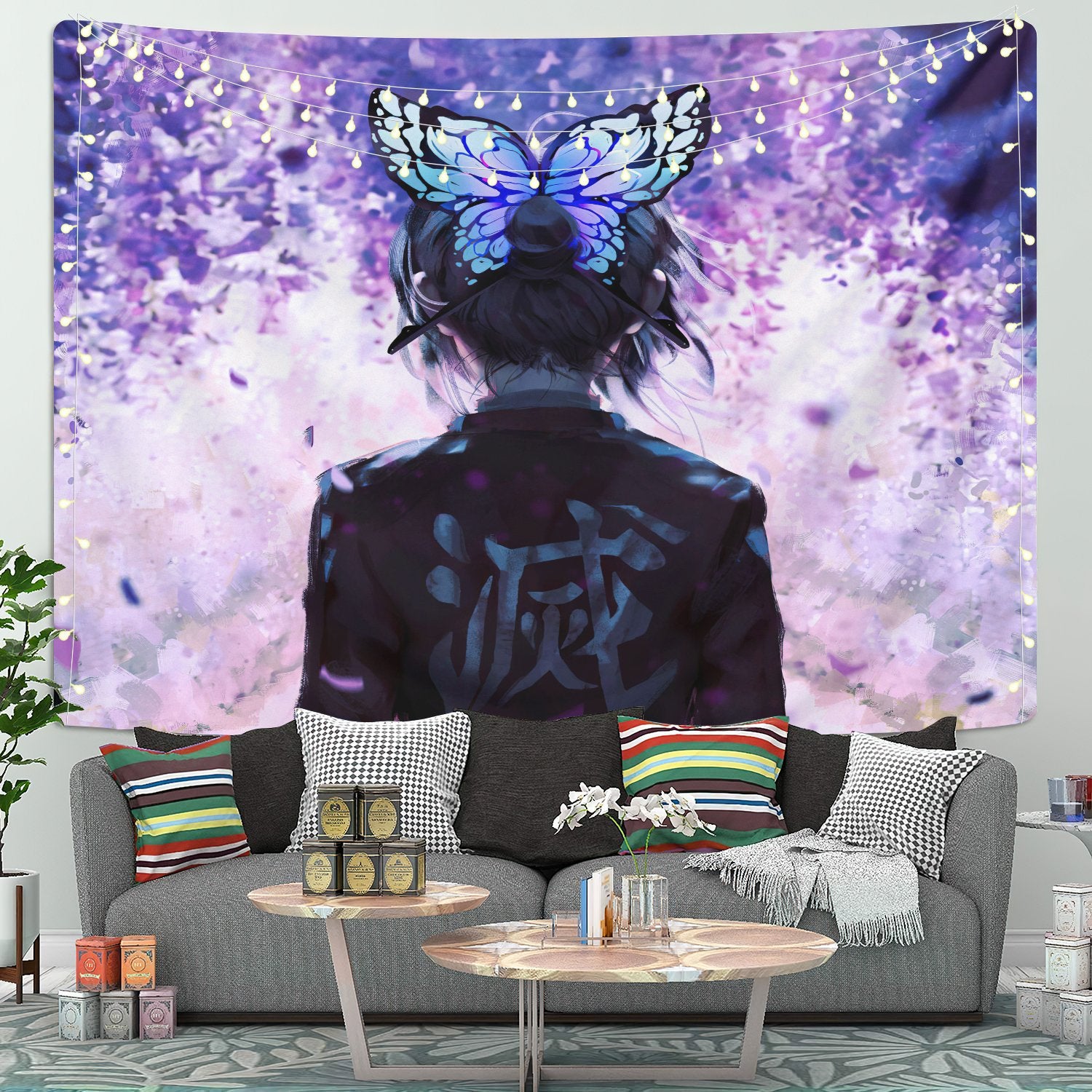 Shinobu Demon Slayer Tapestry Room Decor