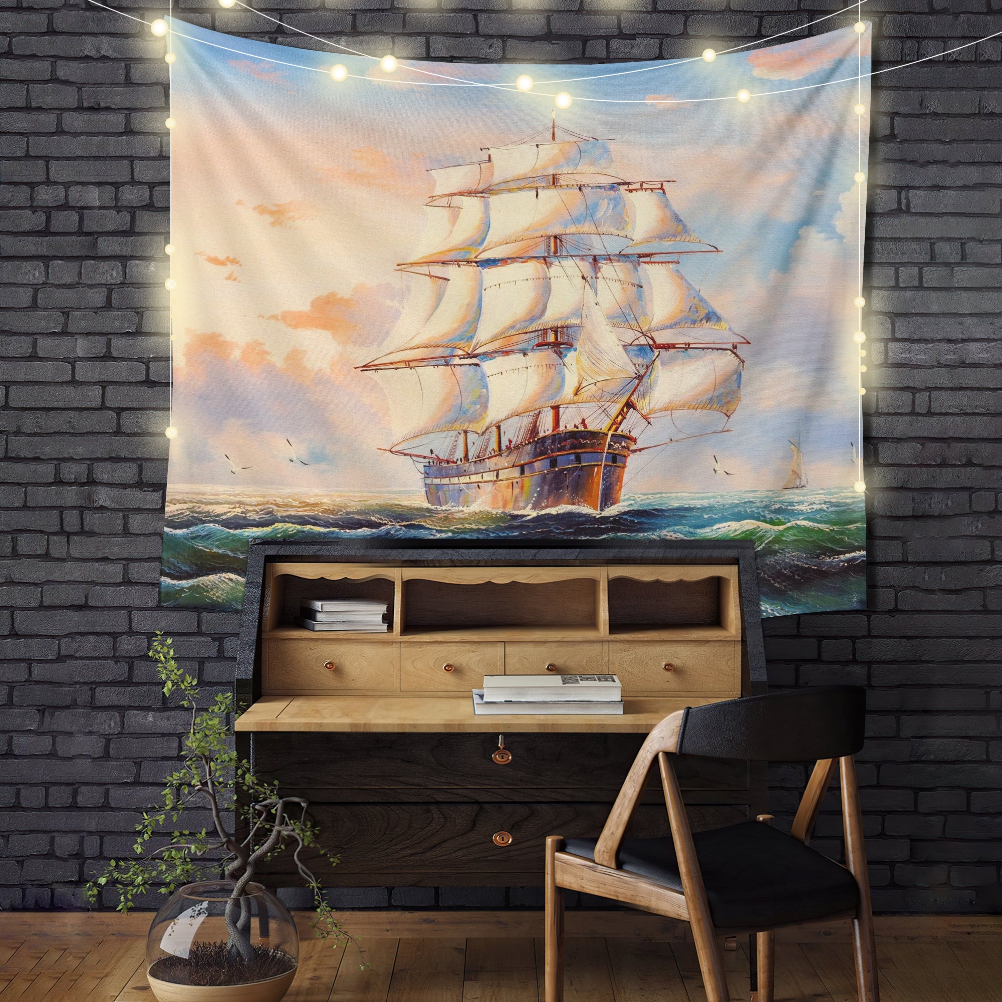 Ships Voyage Tapestry Room Decor