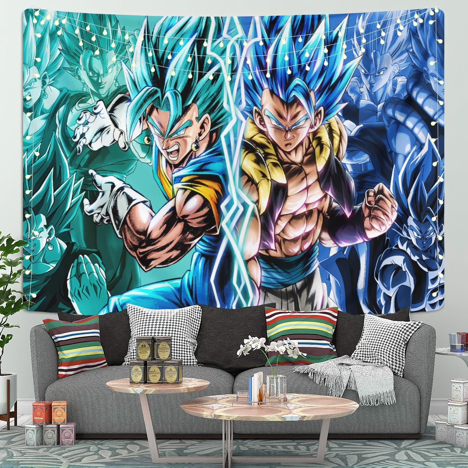 Vegito Gogeta Dragon Ball Anime Tapestry Room Decor