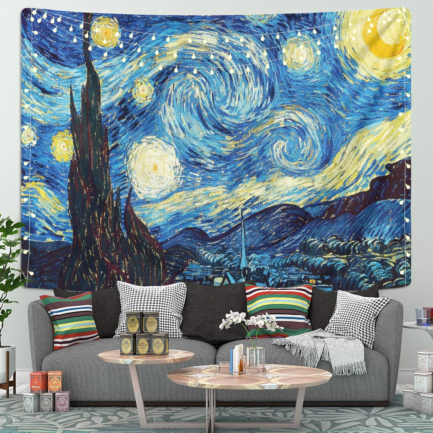 The Starry Night Tapestry Room Decor
