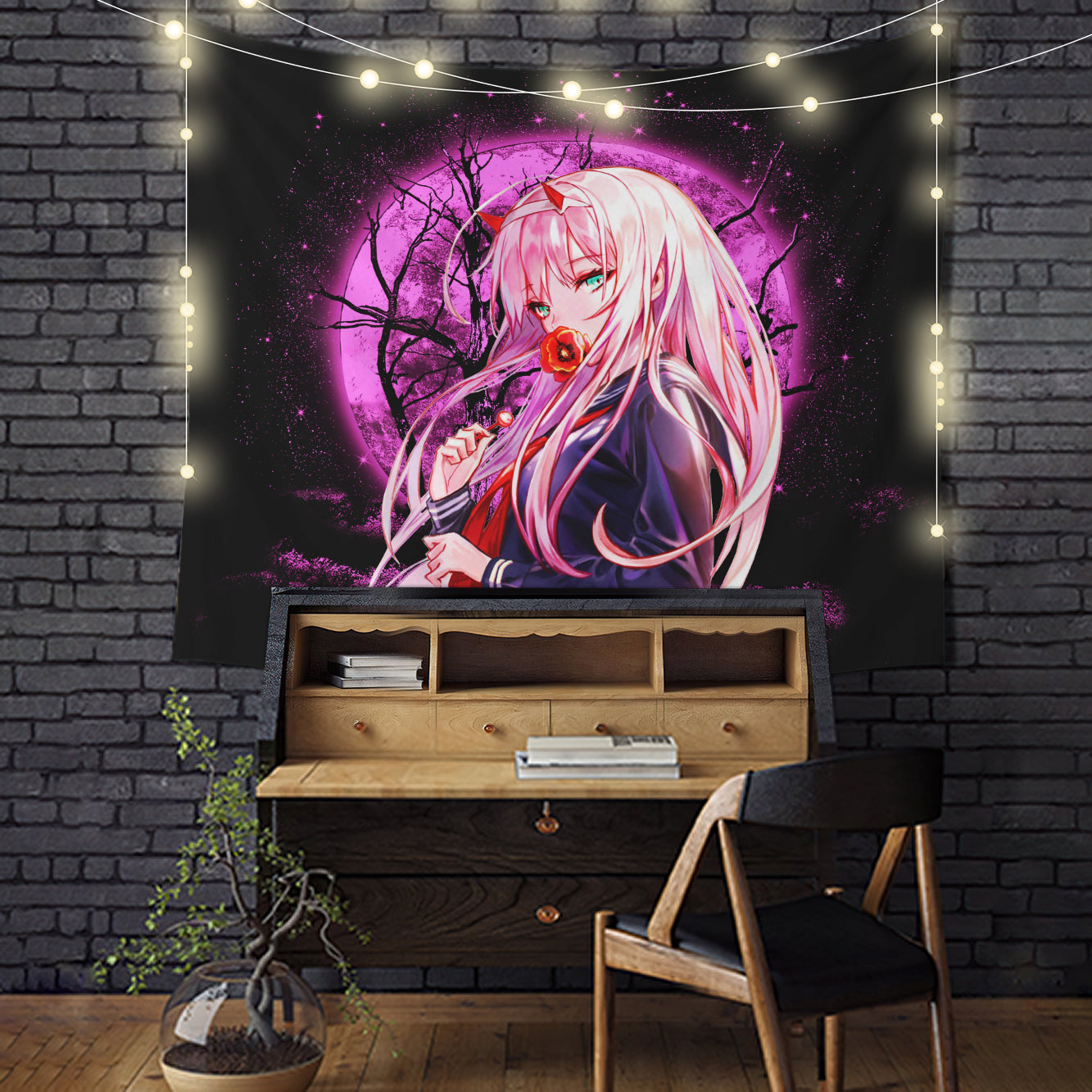 Zero Two Moonlight Tapestry Room Decor