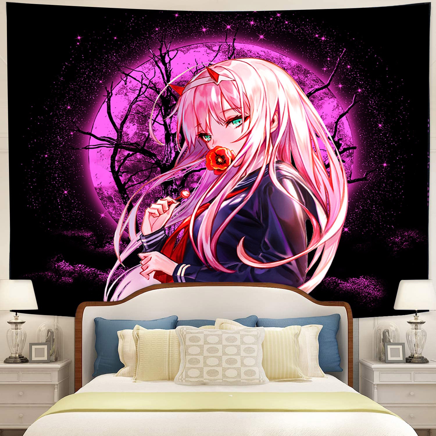 Zero Two Moonlight Tapestry Room Decor