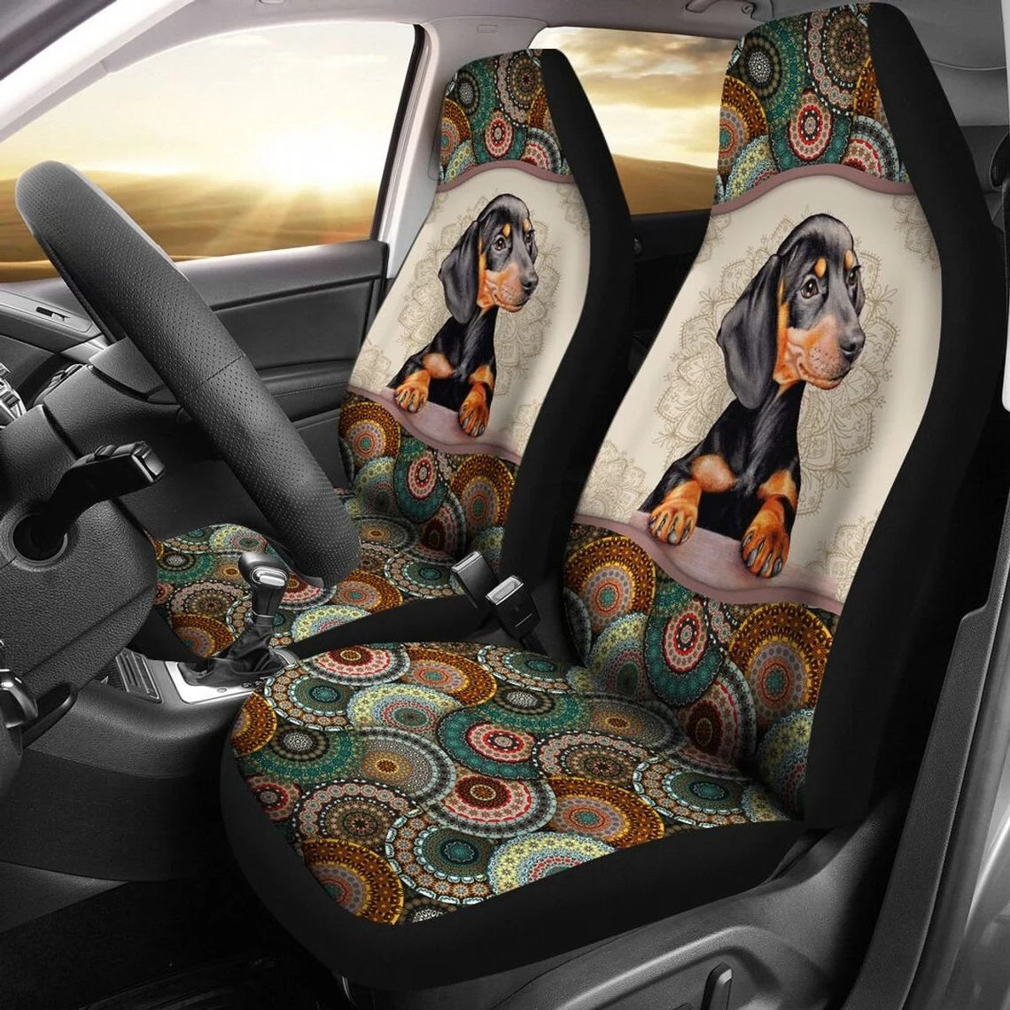 Dachshund Mandala Car Seat Covers
