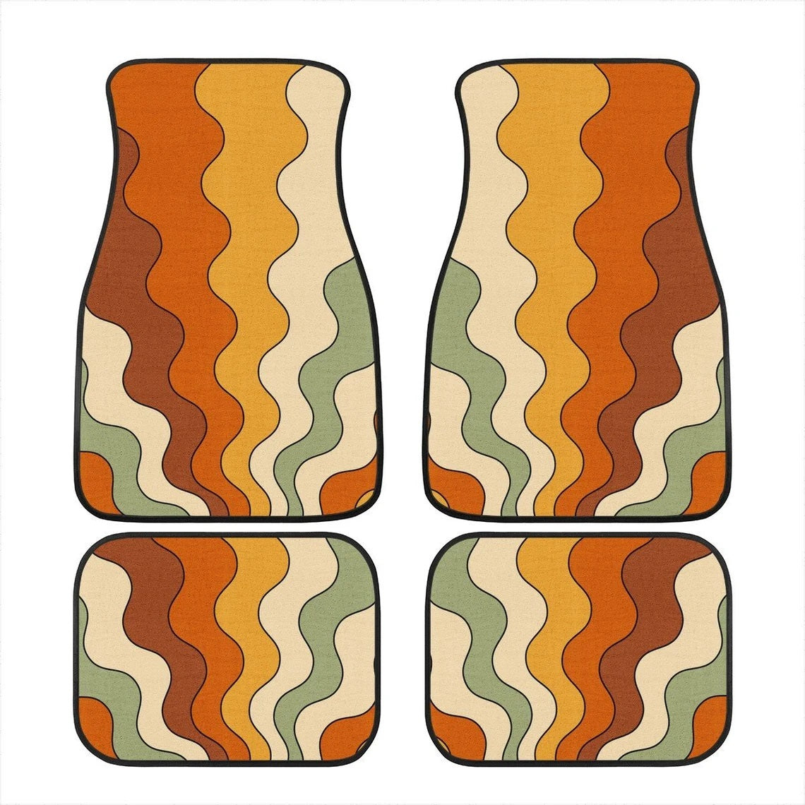 Retro Stripes Car Floor Mats Car Accessories