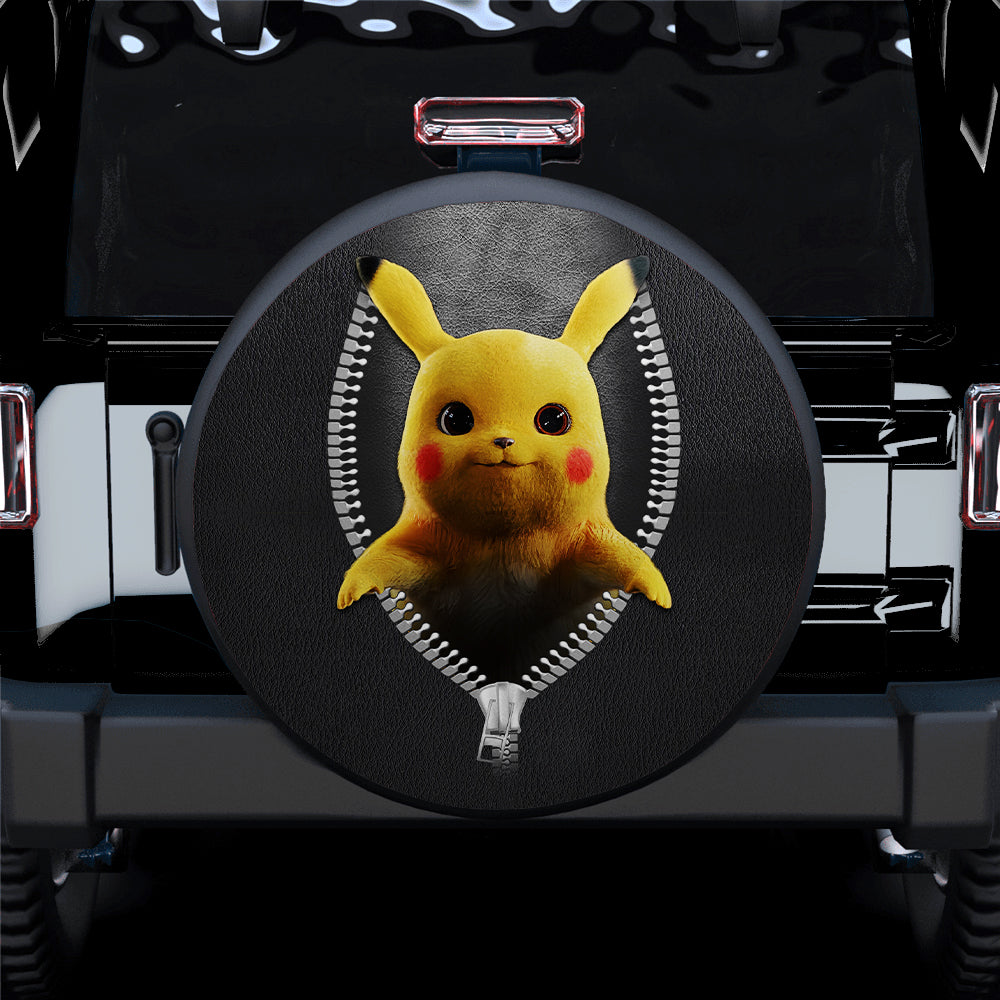 Pikachu Pokemon Zipper Car Spare Tire Covers Gift For Campers Nearkii
