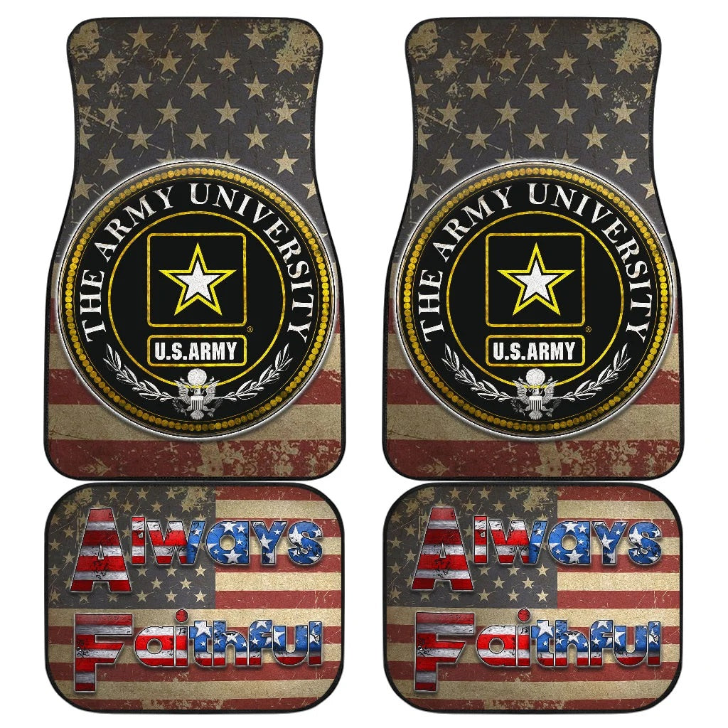 US Independence Day US Army University Always Faithful Car Floor Mats Car Accessories