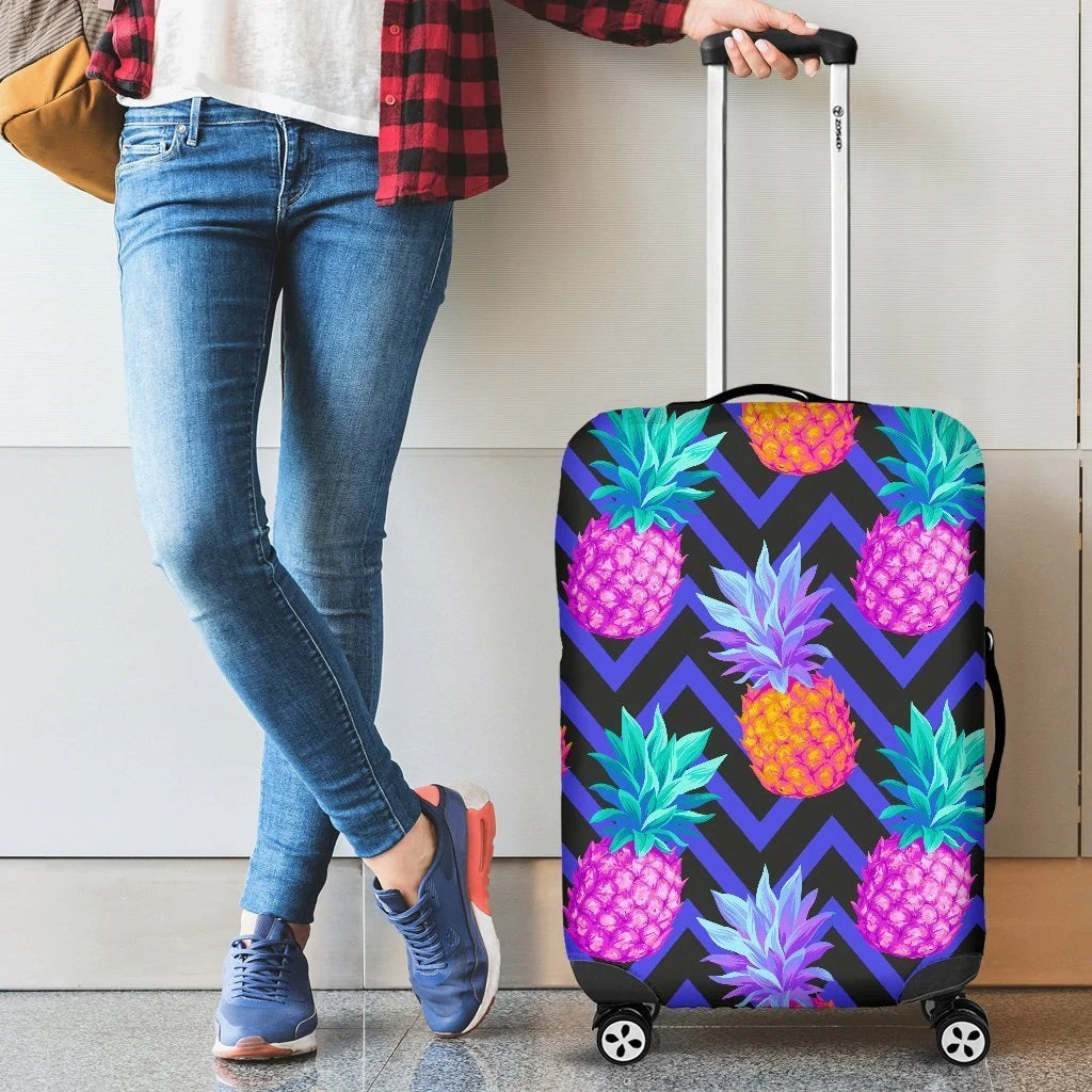 Pineapple Color Art Pattern Luggage Cover Suitcase Protector