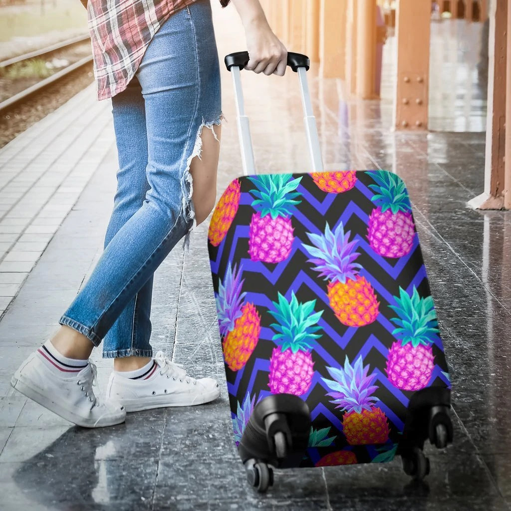 Pineapple Color Art Pattern Luggage Cover Suitcase Protector
