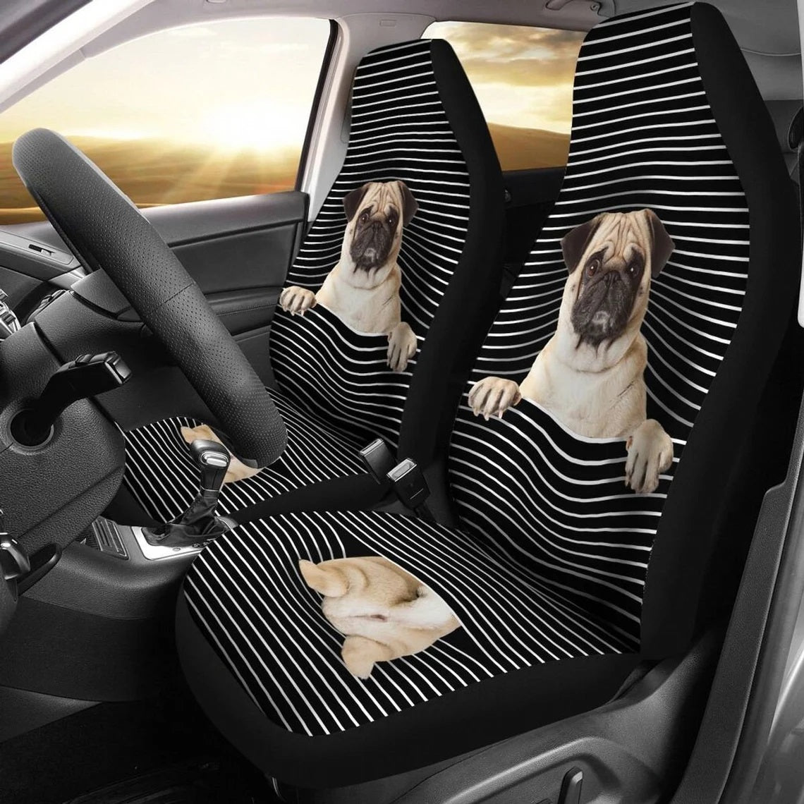 Pug Custom Car Seat Covers