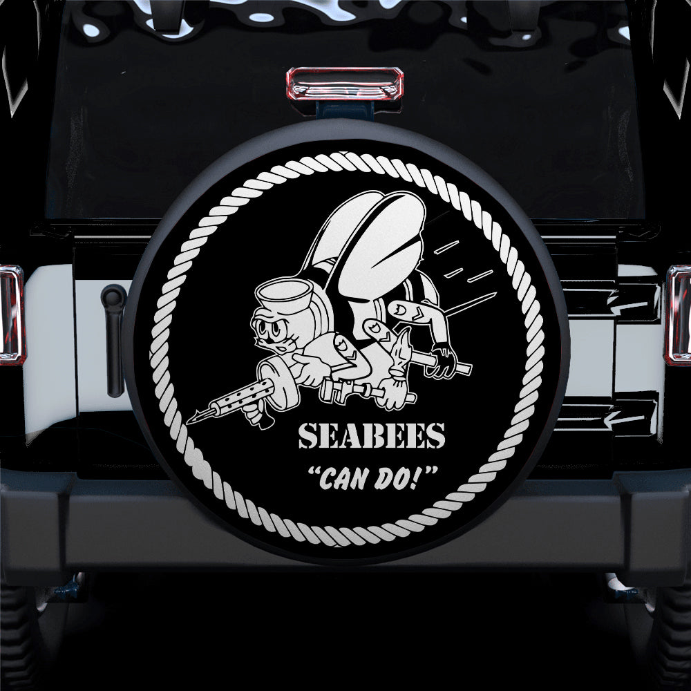 Bee Seabees Can Do Car Spare Tire Covers Gift For Campers Nearkii