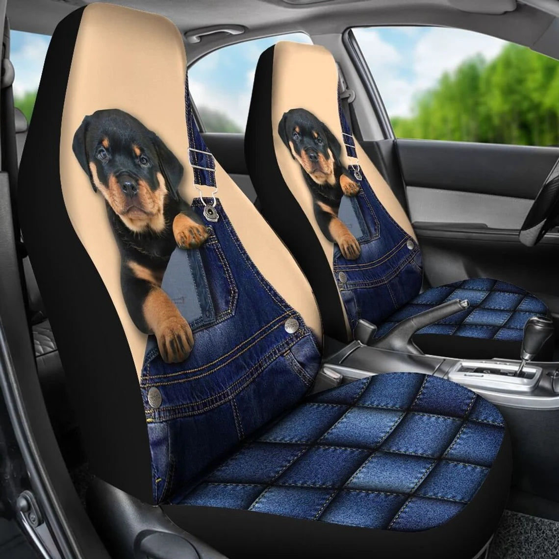 Rottweiler Cute Custom Car Seat Covers
