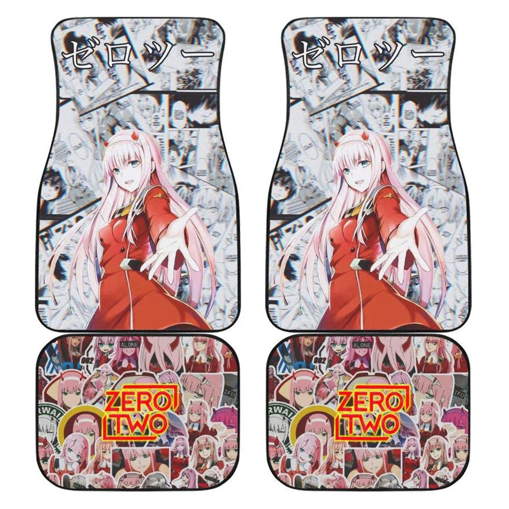 Zero Two Oni Darling In The Franxx Anime Car Floor Mats Anime Car Accessories