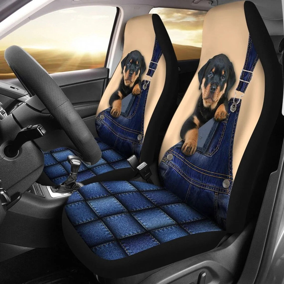 Rottweiler Cute Custom Car Seat Covers