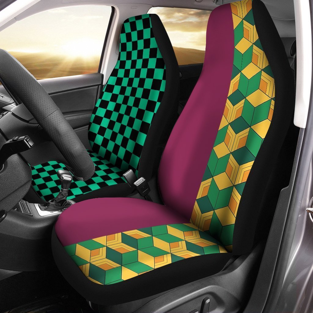 Demon Slayer Tanjiro And Giyuu Car Seat Covers