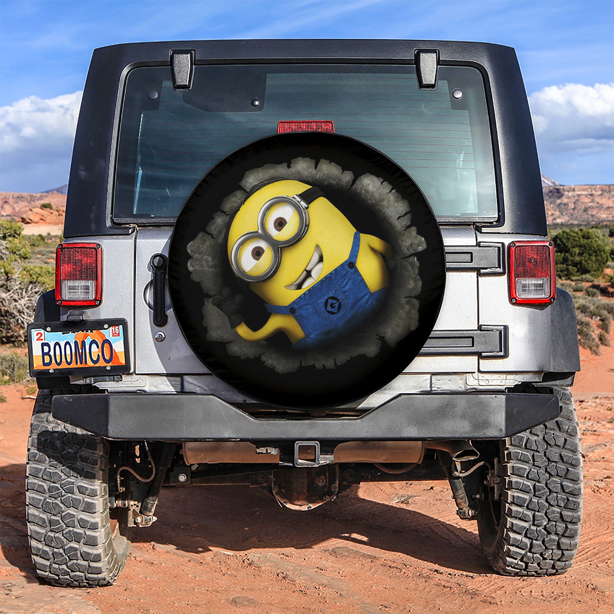 Cute Minions Car Spare Tire Covers Gift For Campers Nearkii