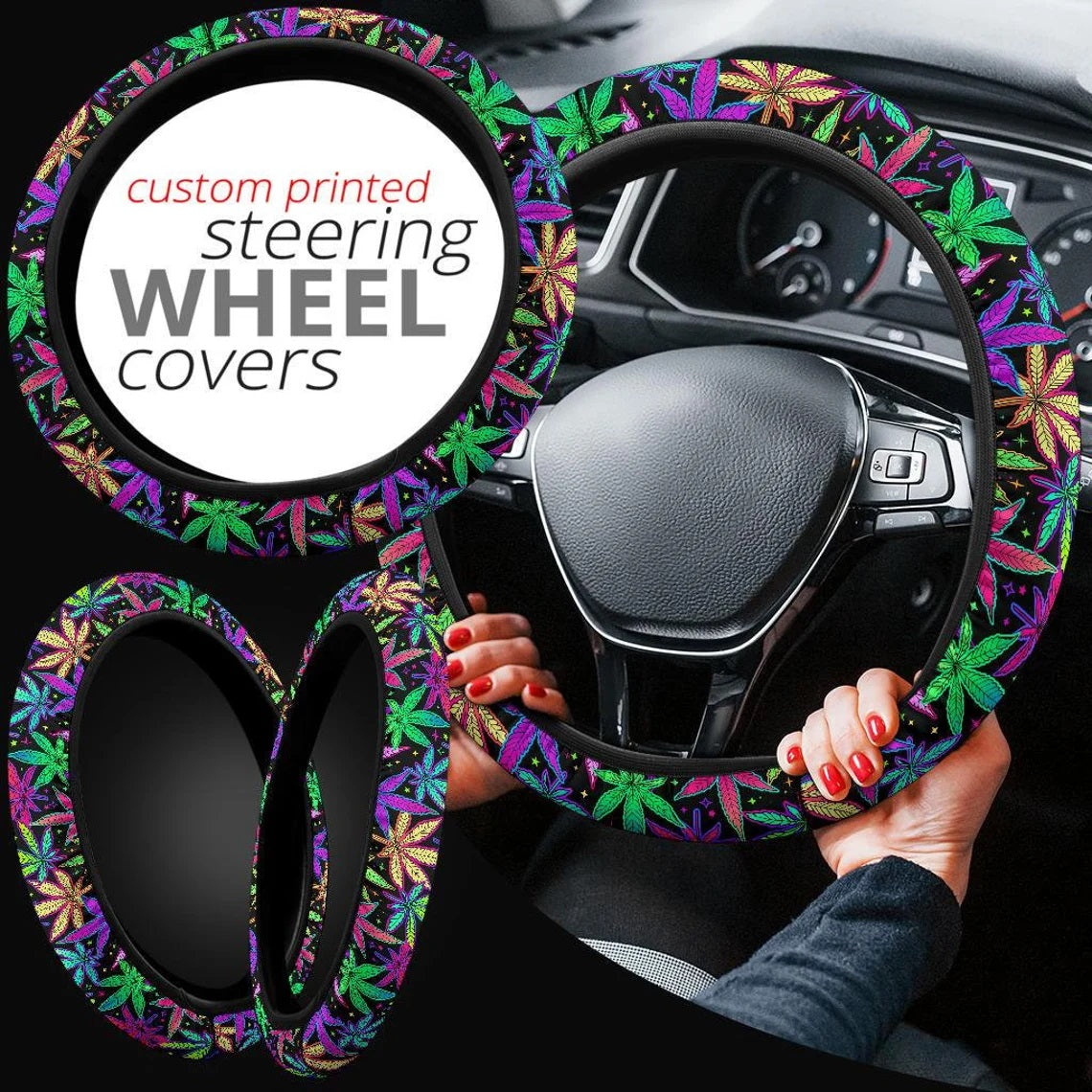 Marijuana Car Steering Wheel Cover