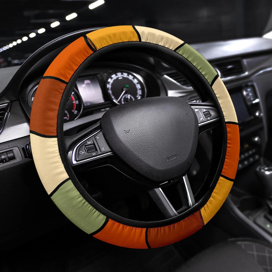 Retro Stripes Car Steering Wheel Cover