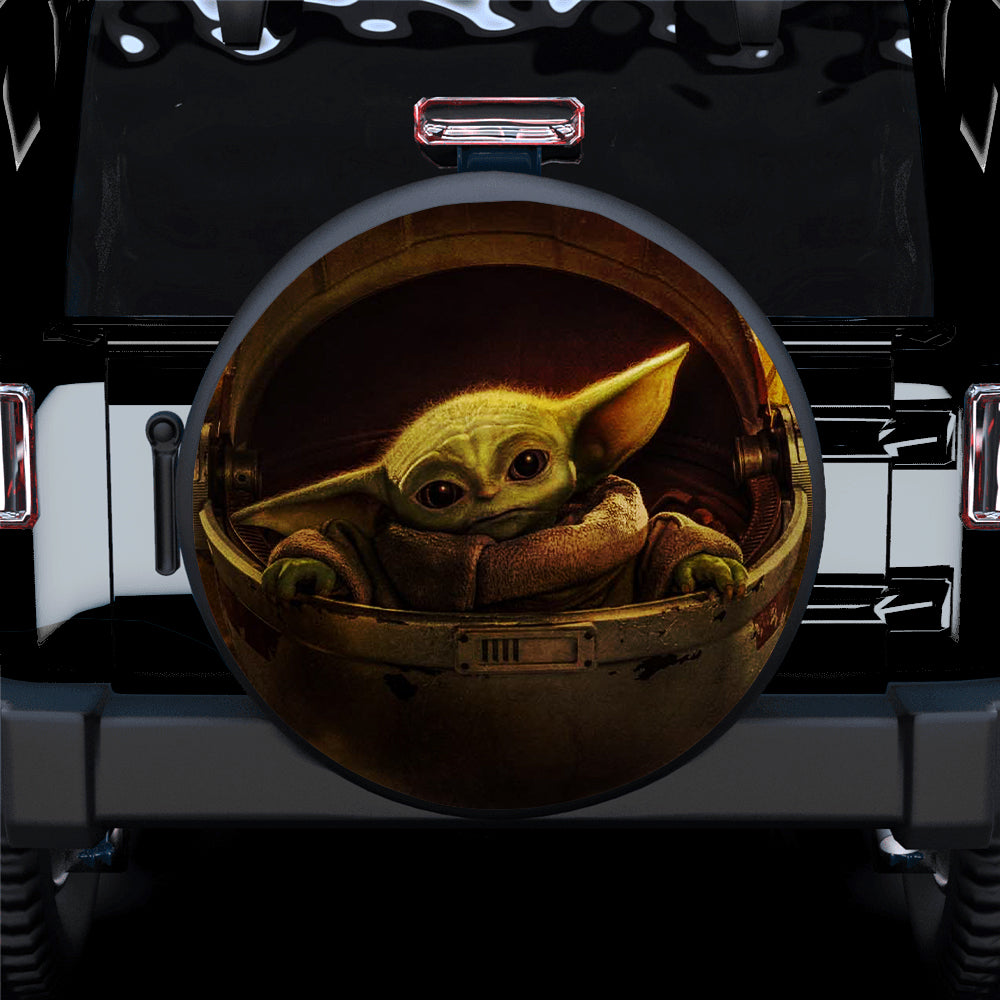 Baby Yoda Ship 3D Car Spare Tire Covers Gift For Campers Nearkii