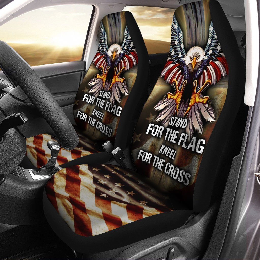 U.S Flag Bald Eagle Car Seat Covers