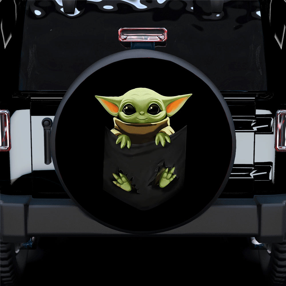 Cute Baby Yoda Hanging Car Spare Tire Covers Gift For Campers Nearkii