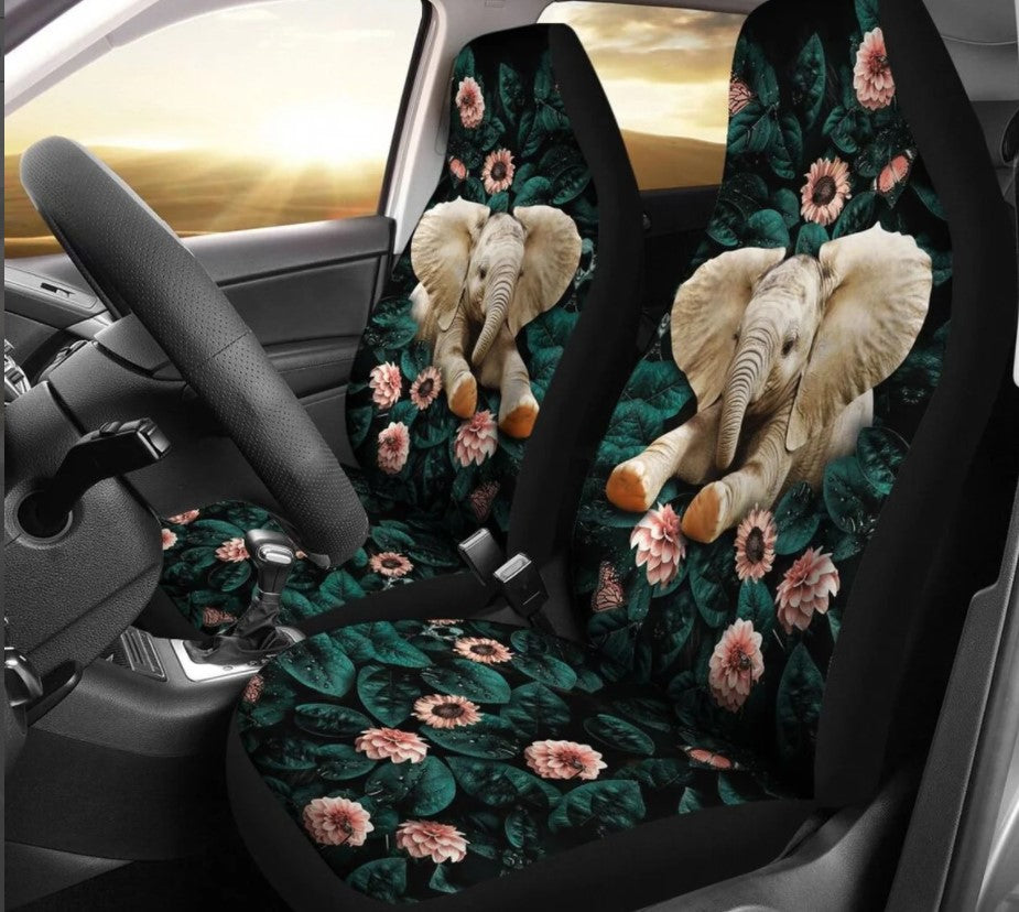 Elephant In The Forest Car Seat Covers