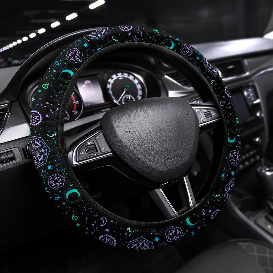 Zodiac Art Car Steering Wheel Cover