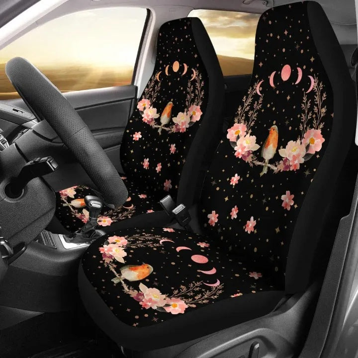 Peach Floral Songbird Car Seat Covers