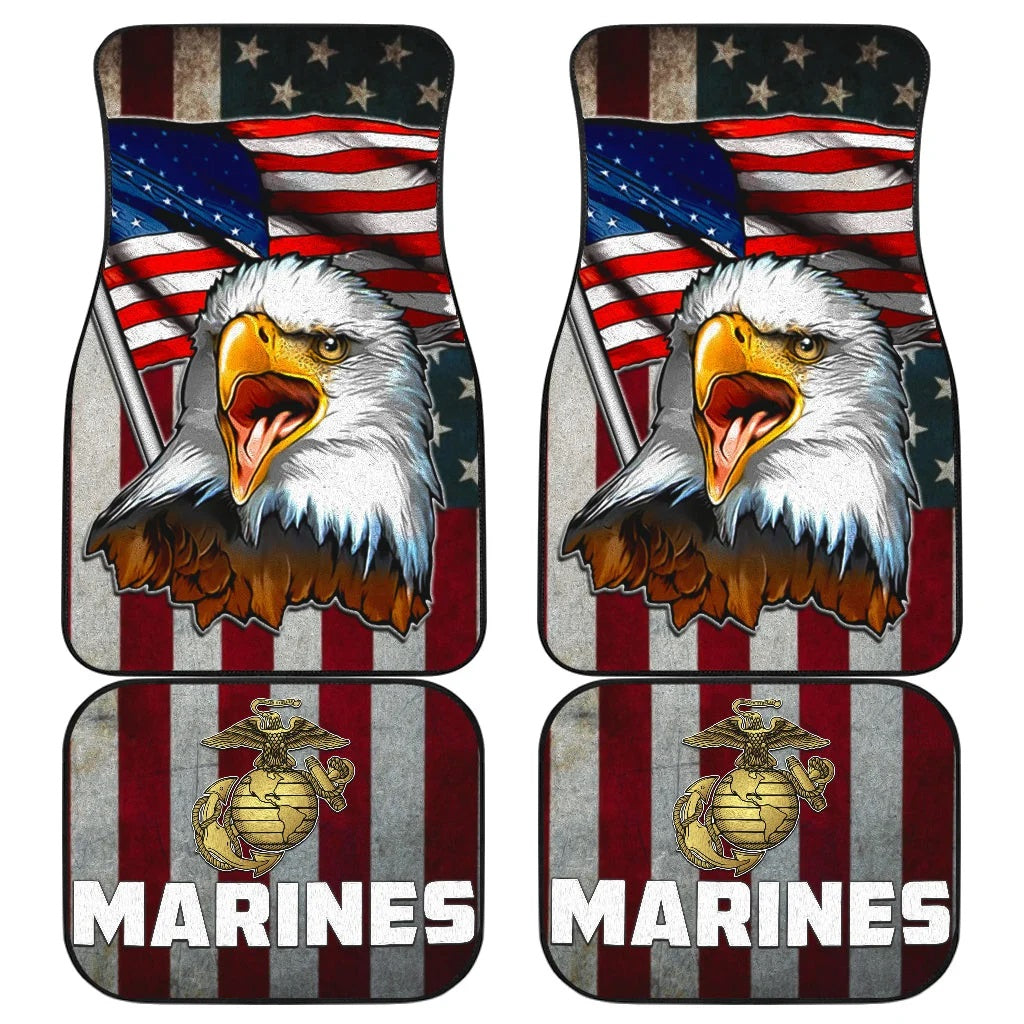 US Independence Day Eagle Emerging From Claw Scratch God Bless Car Floor Mats Car Accessories