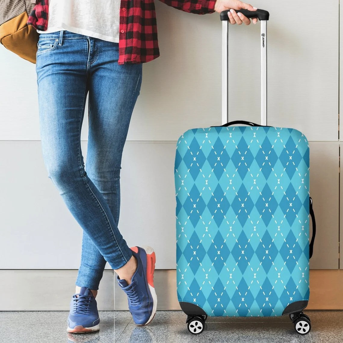 Blue Luggage Cover Suitcase Protector