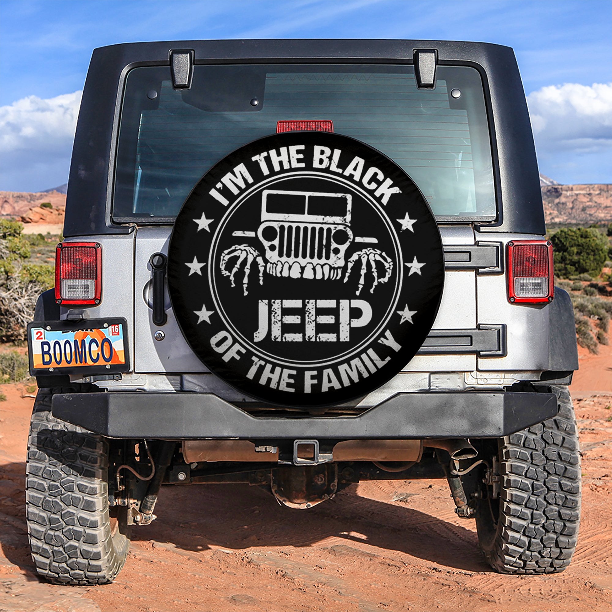 I Am The Black Jeep Of The Family Car Spare Tire Covers Gift For Campers Nearkii