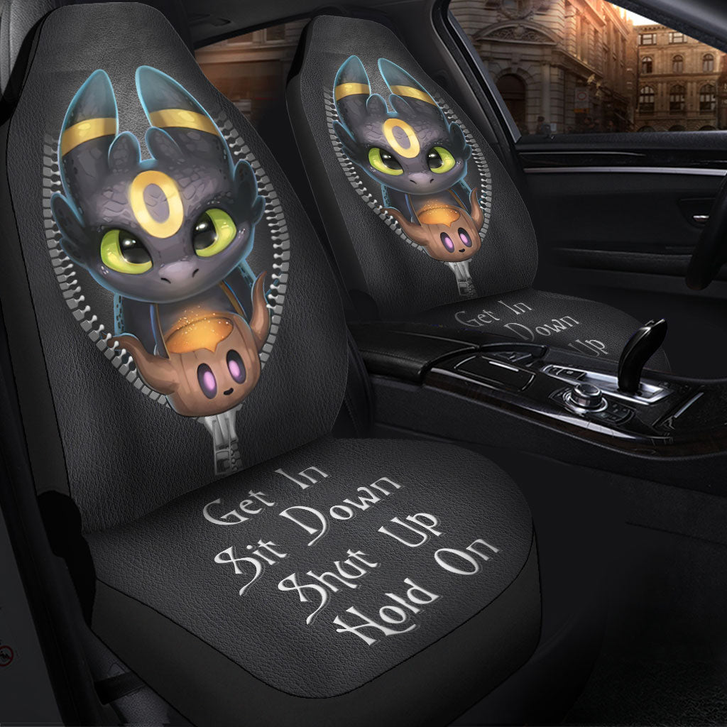 Toothless Halloween Zipper Sit Down Shut Up And Hold On Car Seat Covers