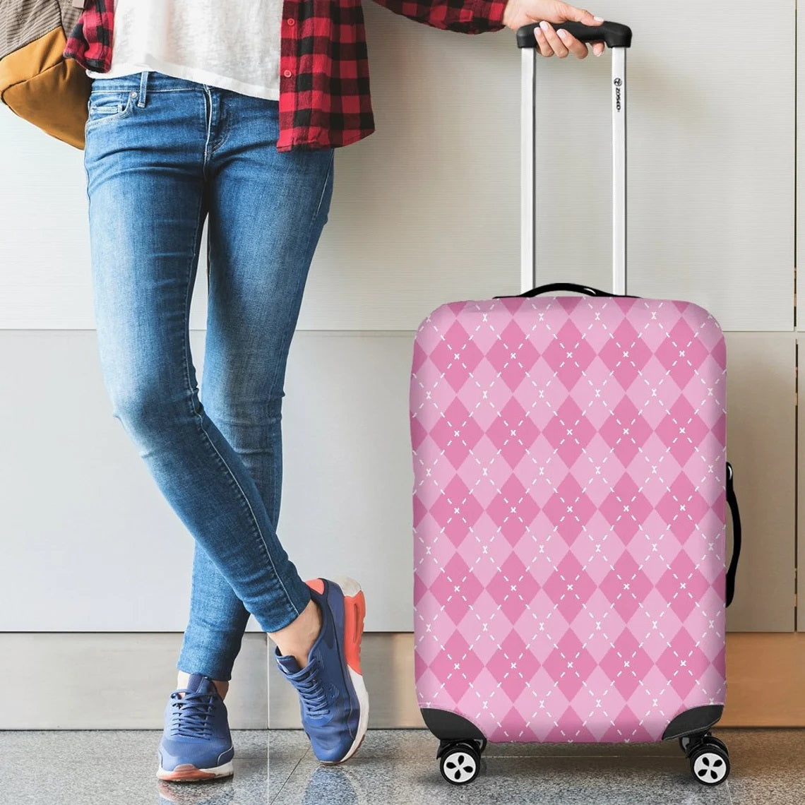 Pink Luggage Cover Suitcase Protector