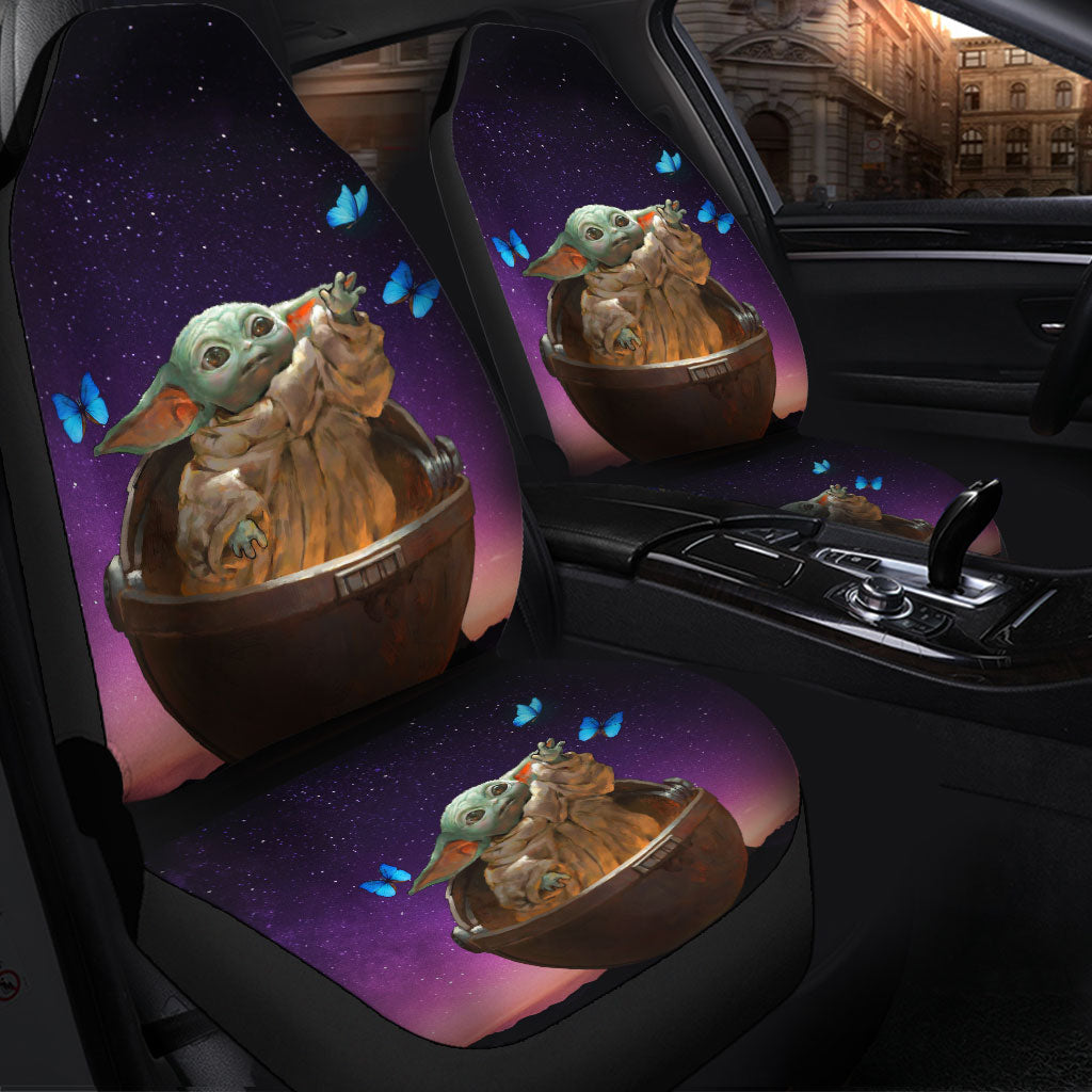 Baby Yoda Galaxy Butterfly Car Seat Covers