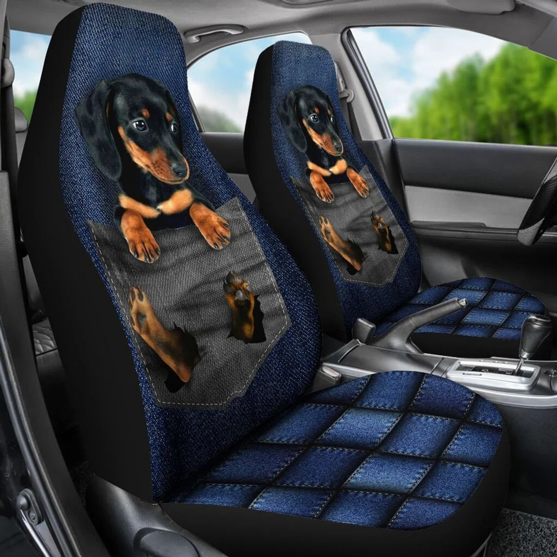 Dachshund Cute Custom Car Seat Covers