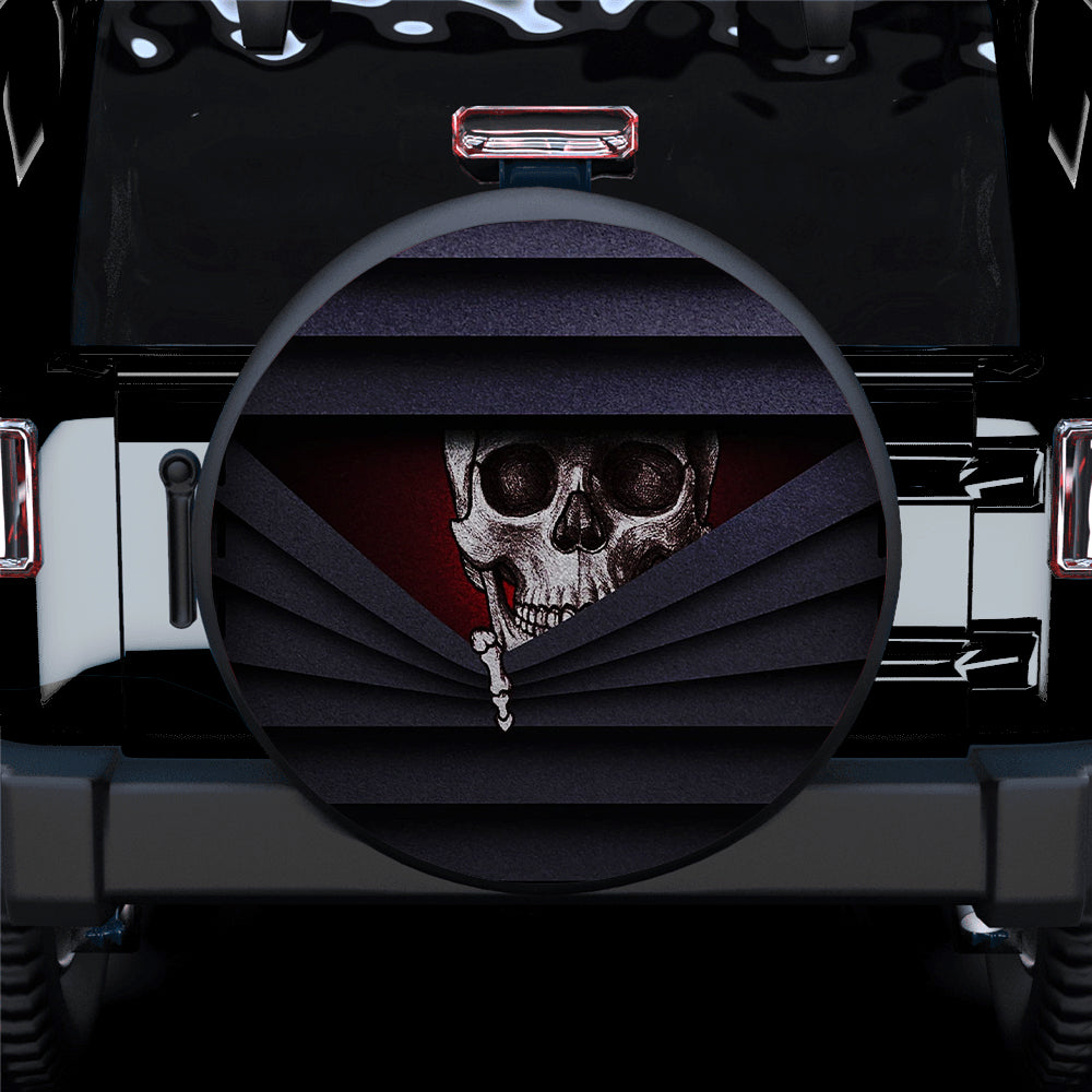 Skull Hiding Funny Car Spare Tire Covers Gift For Campers Nearkii