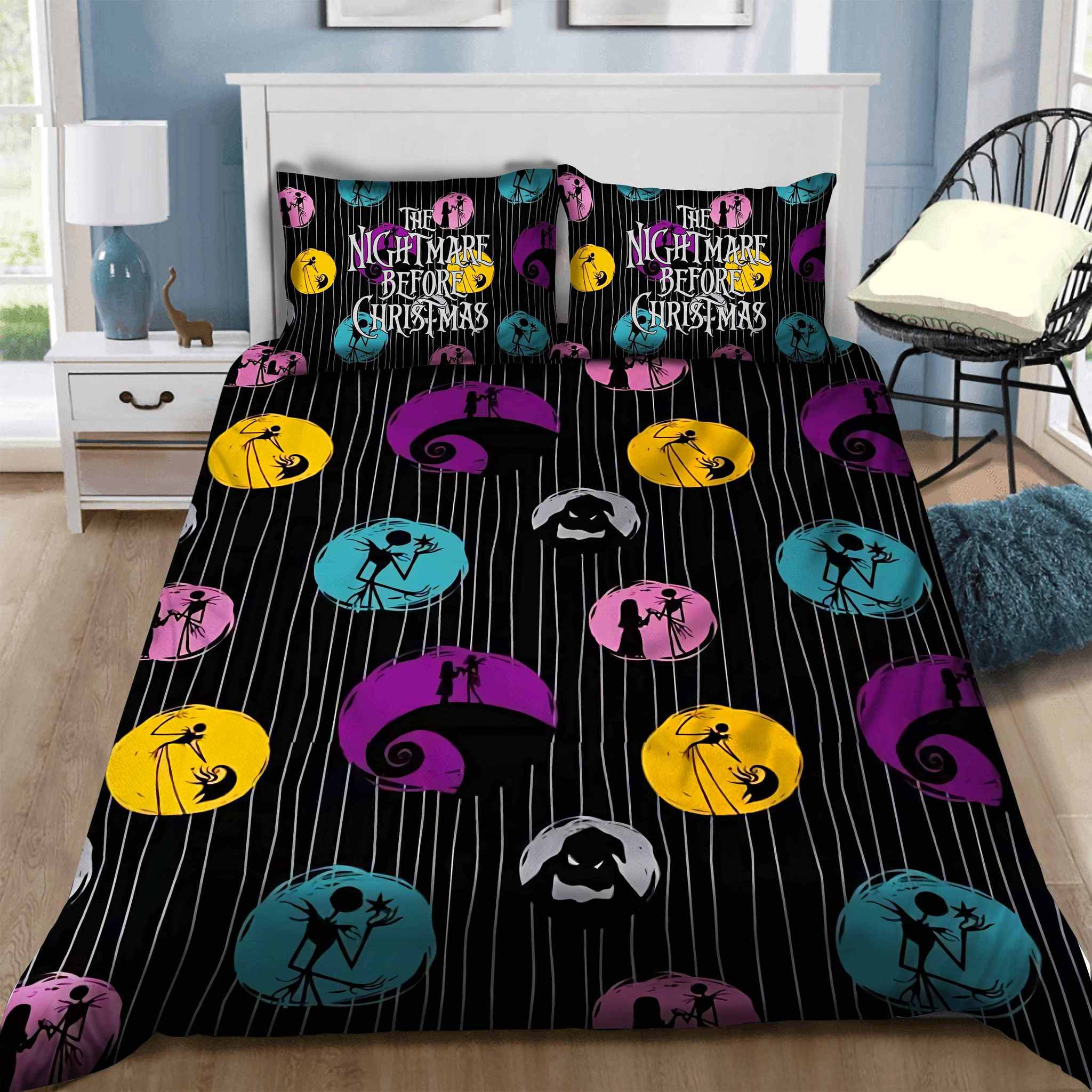 The Nightmare Before Christmas Bedding Set Duvet Cover And 2 Pillowcases