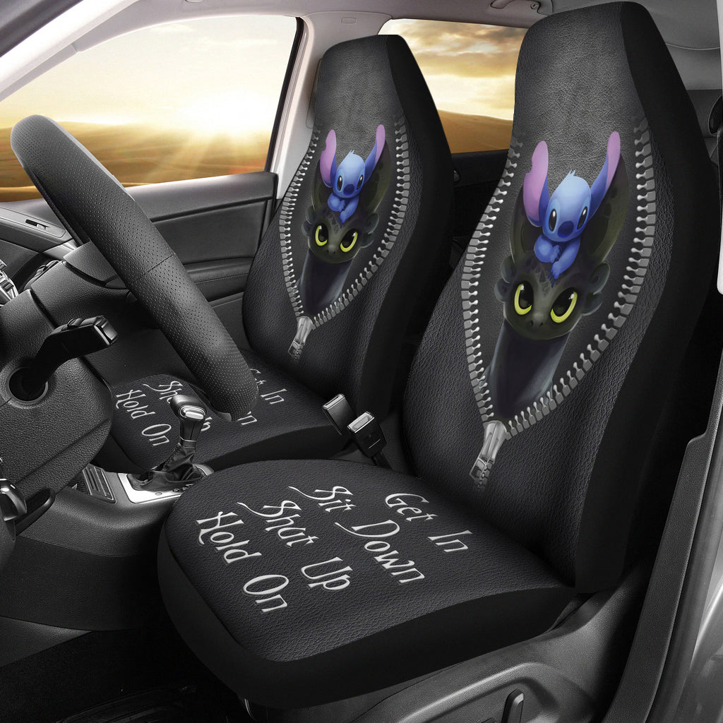 Stitch Tootless Zipper Car Seat Covers