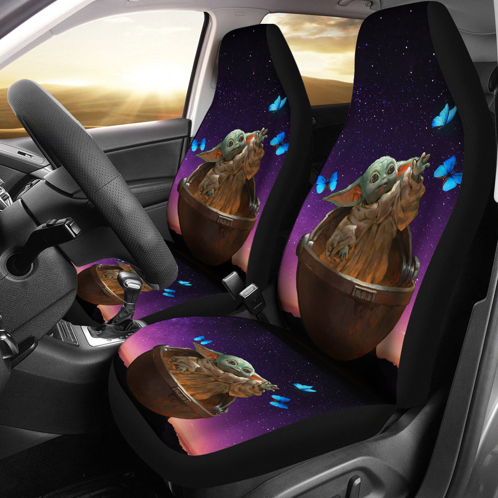 Baby Yoda Galaxy Butterfly Car Seat Covers