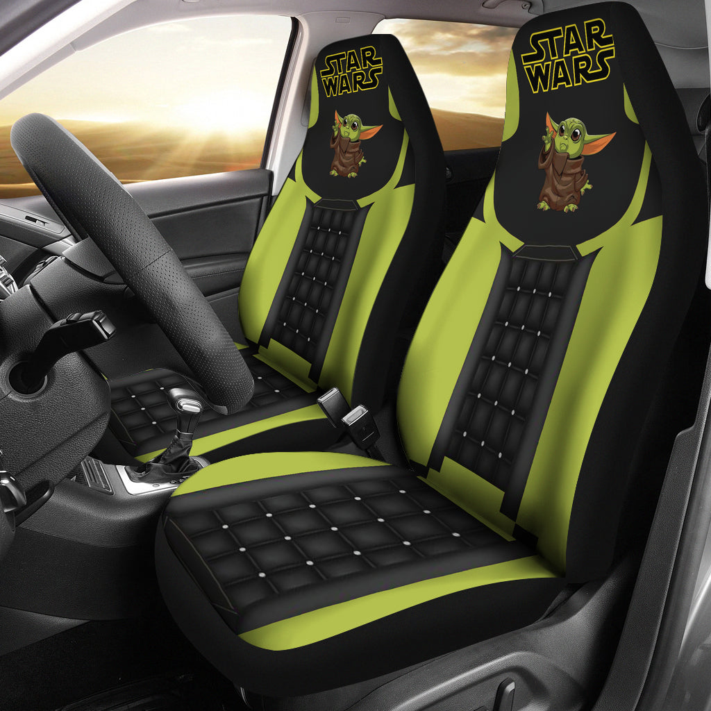 Baby Yoda Green Car Seat Covers