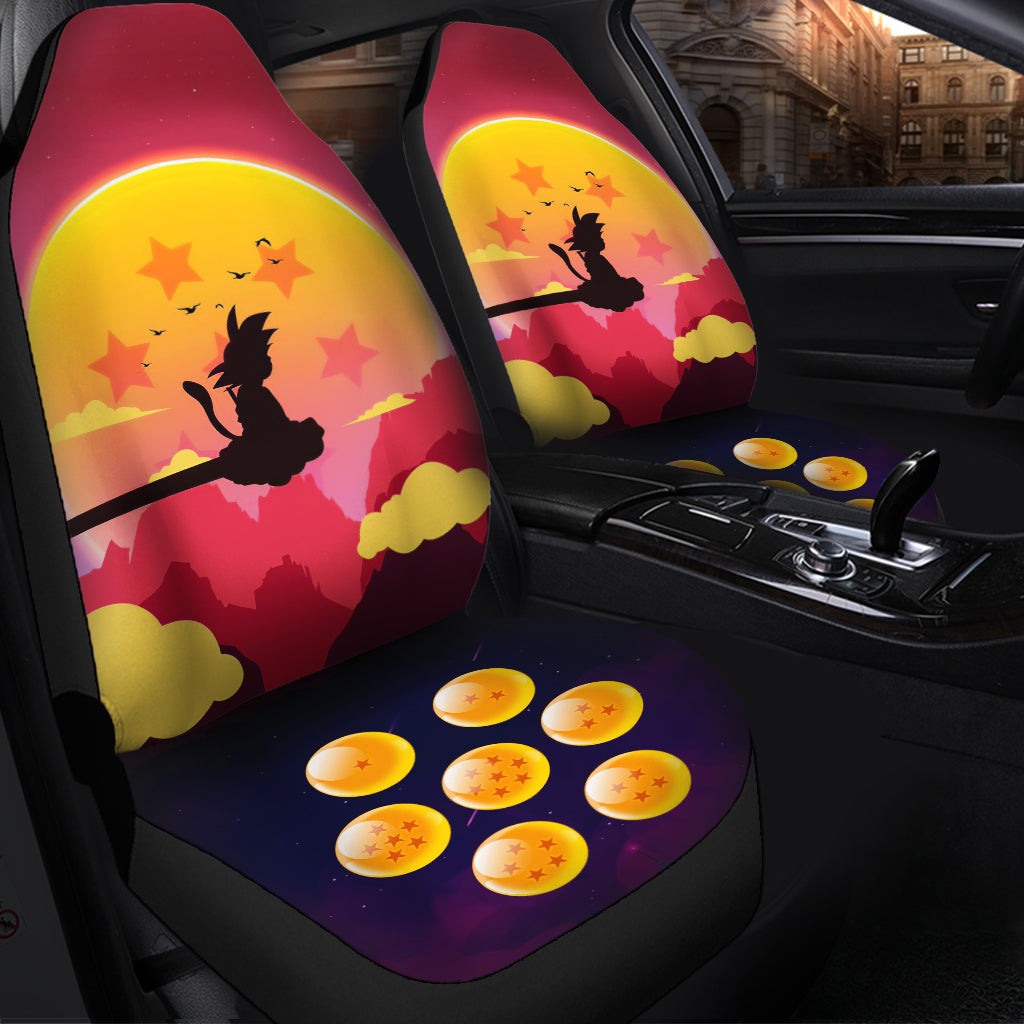 Goku Kid Sunset Dragon Ball Anime Premium Custom Car Seat Covers Decor Protectors