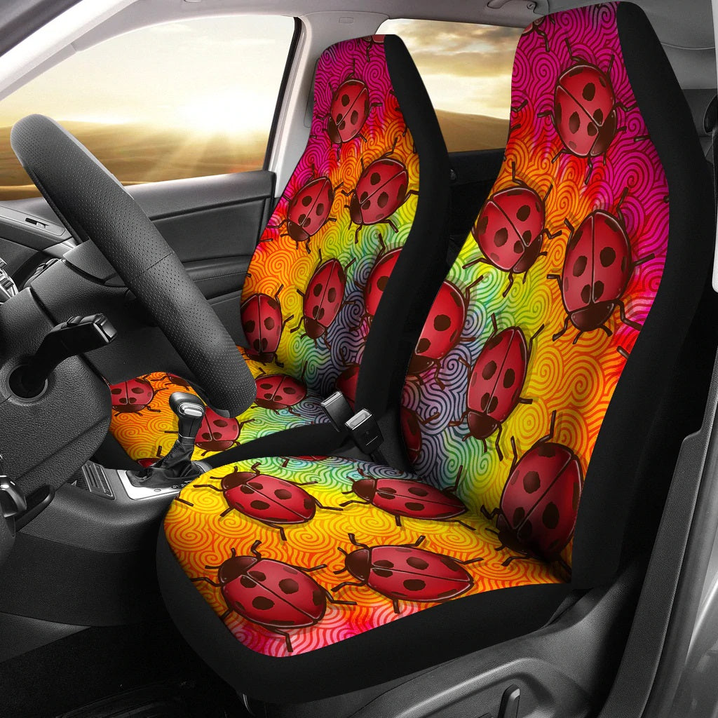 Lady Bug Swirl Car Seat Cover Nearkii