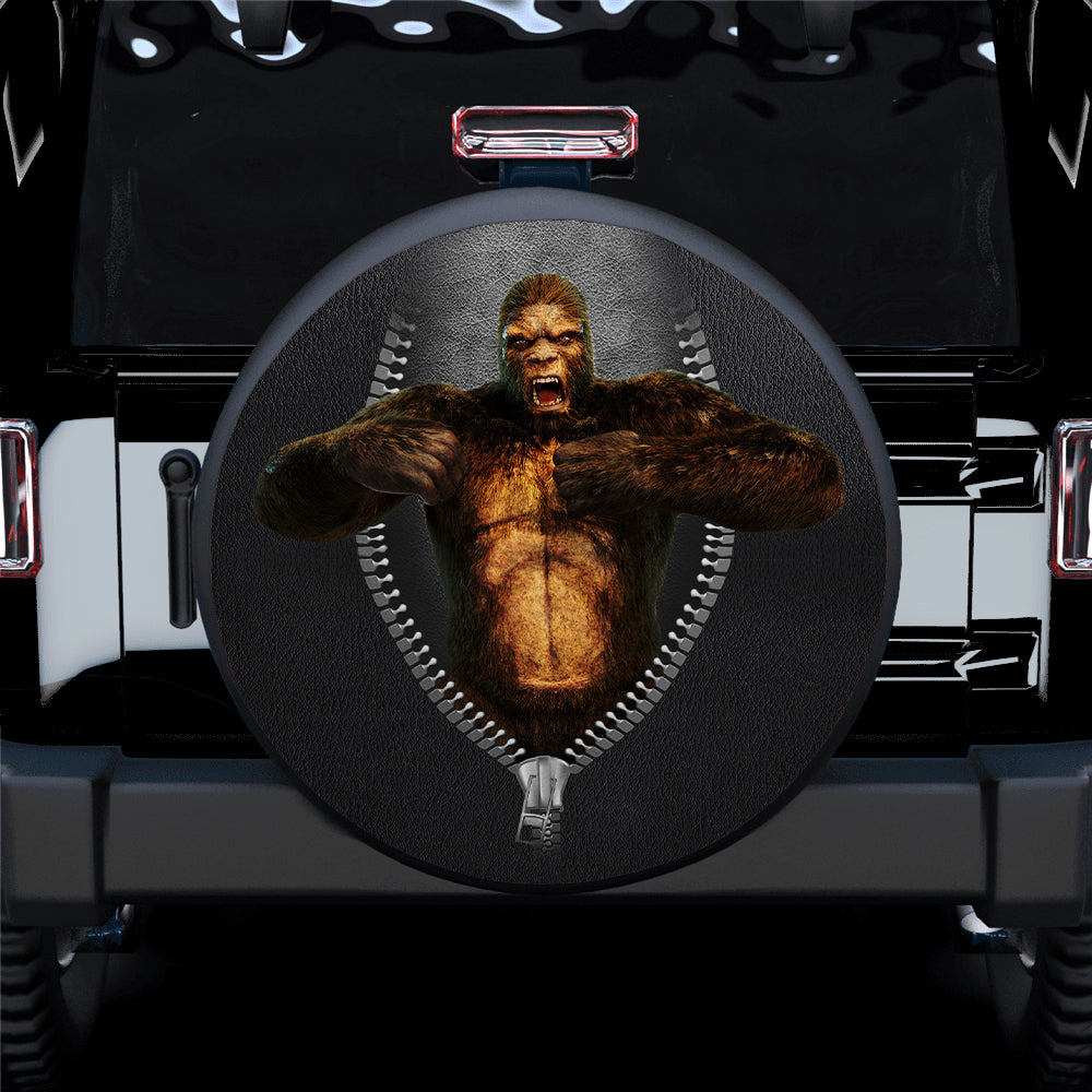 Bigfoot Zipper Car Spare Tire Covers Gift For Campers Nearkii